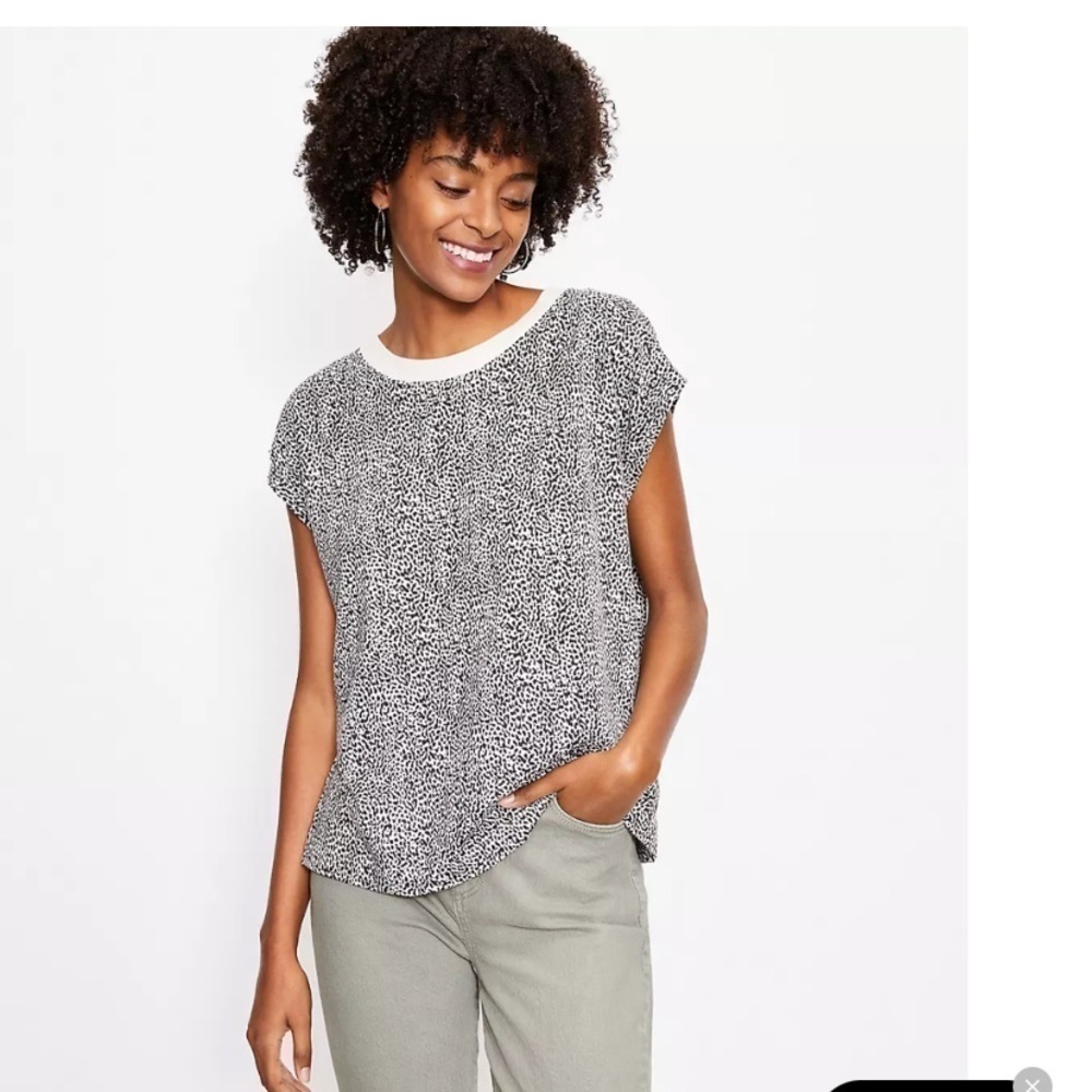 Loft Animal Print Wedge Tee